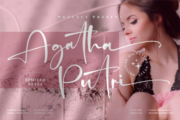 Agatha Putri: A Delicate Script Font for Elegant Editorial Design