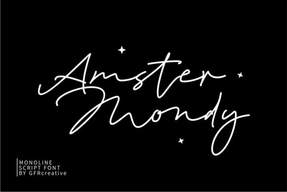 Amster Mondy: A Playful Script Font for Web Design