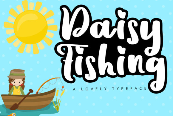 Daisy Fishing Font for Editorial Design