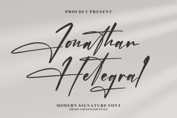Jonathan Hetegral Script Font for Handmade Creations