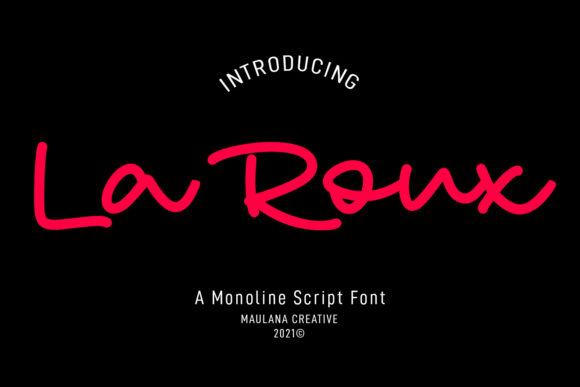 La Roux: A Delicate Script Font for Editorial Design