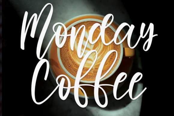 Monday Coffee: A Refined Script Font for Campaign Design