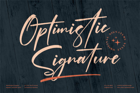 Optimistic Signature: A Sophisticated Font for Your Brand