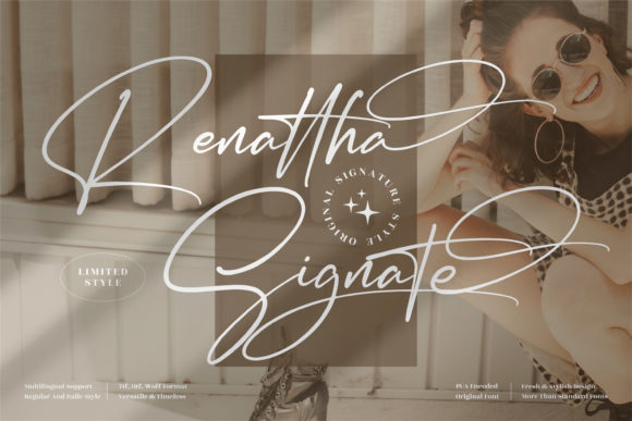 Renattha Signate: A Graceful Script Font for Digital Design