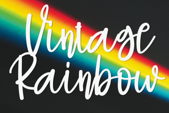 Vintage Rainbow Font for Editorial Design